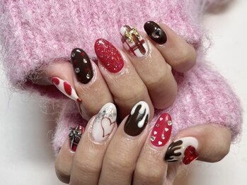 サロン アクセシブル(salon ACCESSIBLE)/バレンタインハートネイル
