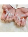 水色夏ネイル