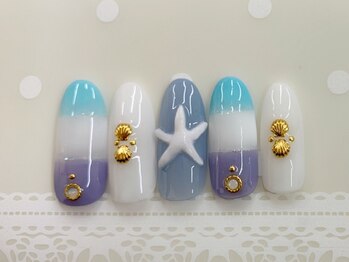 プルミエ ネイル(Premier Nail)/NEWサンプル★夏ボーダー
