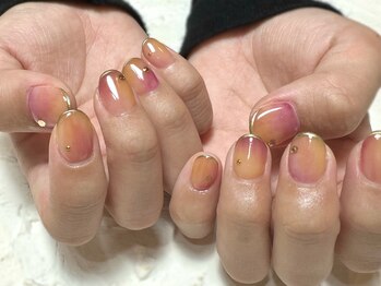 デューネイルスタジオ(dew nail studio)/秋色 ニュアンス フレンチ