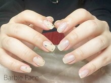 バービーフェイス 恵比寿(Barbie Face)/シンプルキラキラネイル