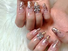 ネイルアウルビューティー(NAIL Aulu'b Beauty)/豹柄×リボン