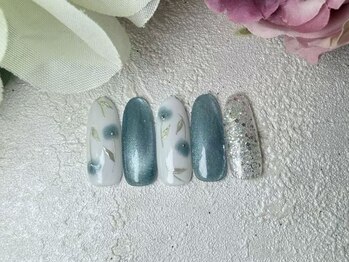 フラワーネイル　春ネイル