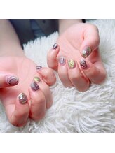 アートネイル ギャラリー(Art nail Gallery)/大人ニュアンス×ゴールド箔