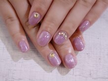 ラルネイル 大宮(Lull. nail)/＊オーロラ＊purpleワンカラー＊