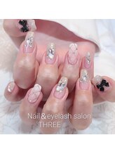 ネイルアンドまつげエクステ専門サロン スリー(THREE)/リボン&キルティング