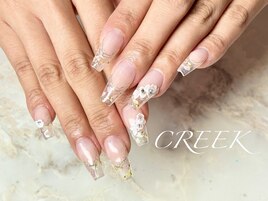 フラワークリアフレンチスカルプ