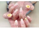 春夏ひまわりネイル