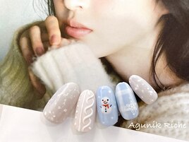 【雪だるまネイル】