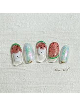 ナナネイル(Nana.Nail)/スイカ×オーロラフィルム
