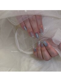 ＊透明感たっぷりブルーネイル＊