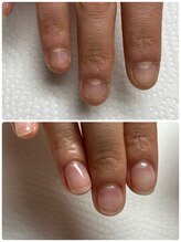 ココ ネイル サロン アンドスクール(COCO.NAIL SALON＆SCHOOL)/補強　爪育成　クリアジェル