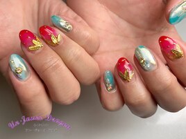 【自爪ネイル】ゴールドネイル