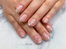 ネイルアトリエルカ(nail atelier LUCA)/M-385 大人可愛い押し花ネイル