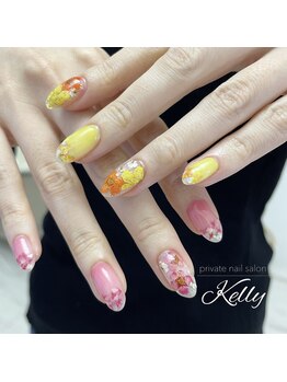 ケリー(Kelly)/【ジェル】やり放題　押し花