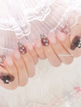ファラウェイネイル(Faraway nail)/黒猫ネイル☆