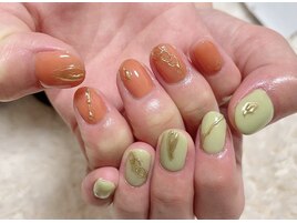 アシメ春ネイル