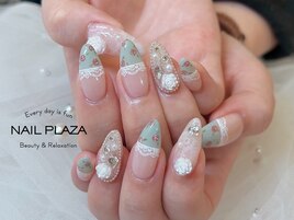 小花柄ネイル