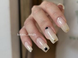 シンプルネイル/秋ニュアンス