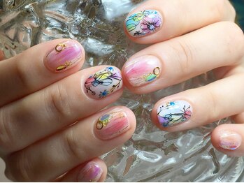 ネイル サロン コービーズ(nail salon COBES)/人気のボタニカルネイル☆