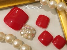 ネイルアンドアイラッシュ ボネール 銀座店(lash Bounail)/シンプル　フット　8980円