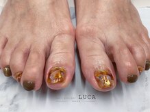 ネイルアトリエルカ(nail atelier LUCA)/M-388 大人可愛いべっこうネイル