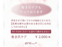 アルネイル(arunail)の雰囲気（巻き爪ケアも行なっておりますのでお気軽にご相談ください）