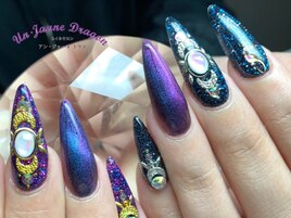 【ロングネイル】キラキラネイル