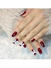 リッシュ ドゥ(RICHE deux)/ボルドーネイル×リボンネイル