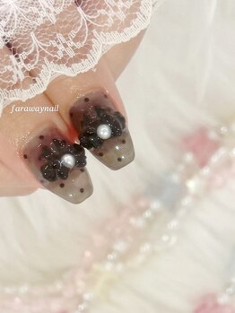 ファラウェイネイル(Faraway nail)/シースルーブラック人気☆