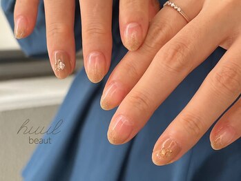 ラメグラデ×シェルネイル