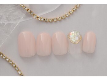 5000円 白シェル 透け感