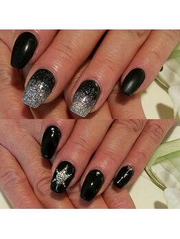 ネイルサロンシャネイル/ブラックネイル