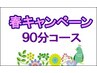 春キャンペーン 90分コース【ボディorミックス８０分＋ヘッド１０分】