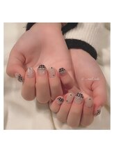 モカ 心斎橋(moca by Lee)/【Saki】千鳥柄ネイル