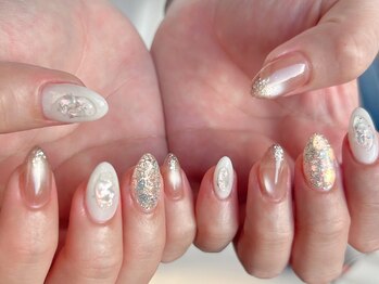 ひまりネイル(ひまりnail)/長さだし/ニュアンスネイル
