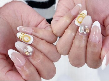グラント(NAIL SALON&SCHOOL grant)の写真/大注目の《アプレ》で長さのある美しいフォルムに♪【長さ出し10本+ワンカラー¥8500/+定額アート付¥11000】