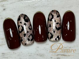 定額Bコース　赤　レオパード