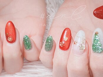 クリスマスデザインネイル