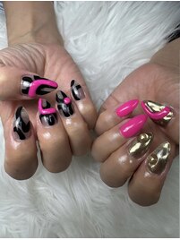 ネオン個性派ネイル