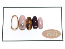 ネイルアンドアイ ミント(nail＆eye mint)/秋べっ甲ネイル☆