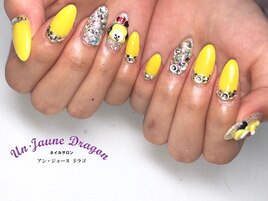 【自爪ネイル】イエローネイル