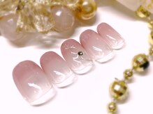 ネイルアンドアイラッシュ ブレス エスパル山形本店(BLESS)/くすみピンクのグラデーション！