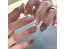ロカネイルズ(roca nails)/purple , pink nuance