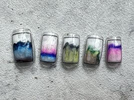 大人グラデ絵画風ネイル