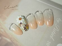 ネイルクローゼット(Nail Closet)/３月 design　スタッズフラワー