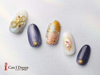 キャンアイドレッシー ヨコハマ元町店(Can I Dressy)/成人式/干支ネイル/午年/和装