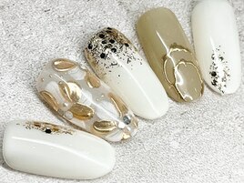 春 フラワー 大人ネイル