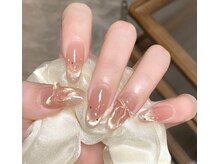 バイムーンサロン(By Moon Salon)/ベージュ系マグネットネイル