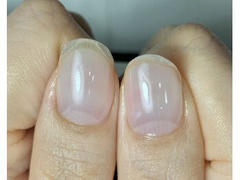 ルーモ(lumo.)の写真/【ワンランク上の自爪育成ケアを】ジェルネイル自爪育成コースではワンカラーに変更もできちゃいます。